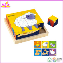 Деревянные детские куб головоломки (W14F017)